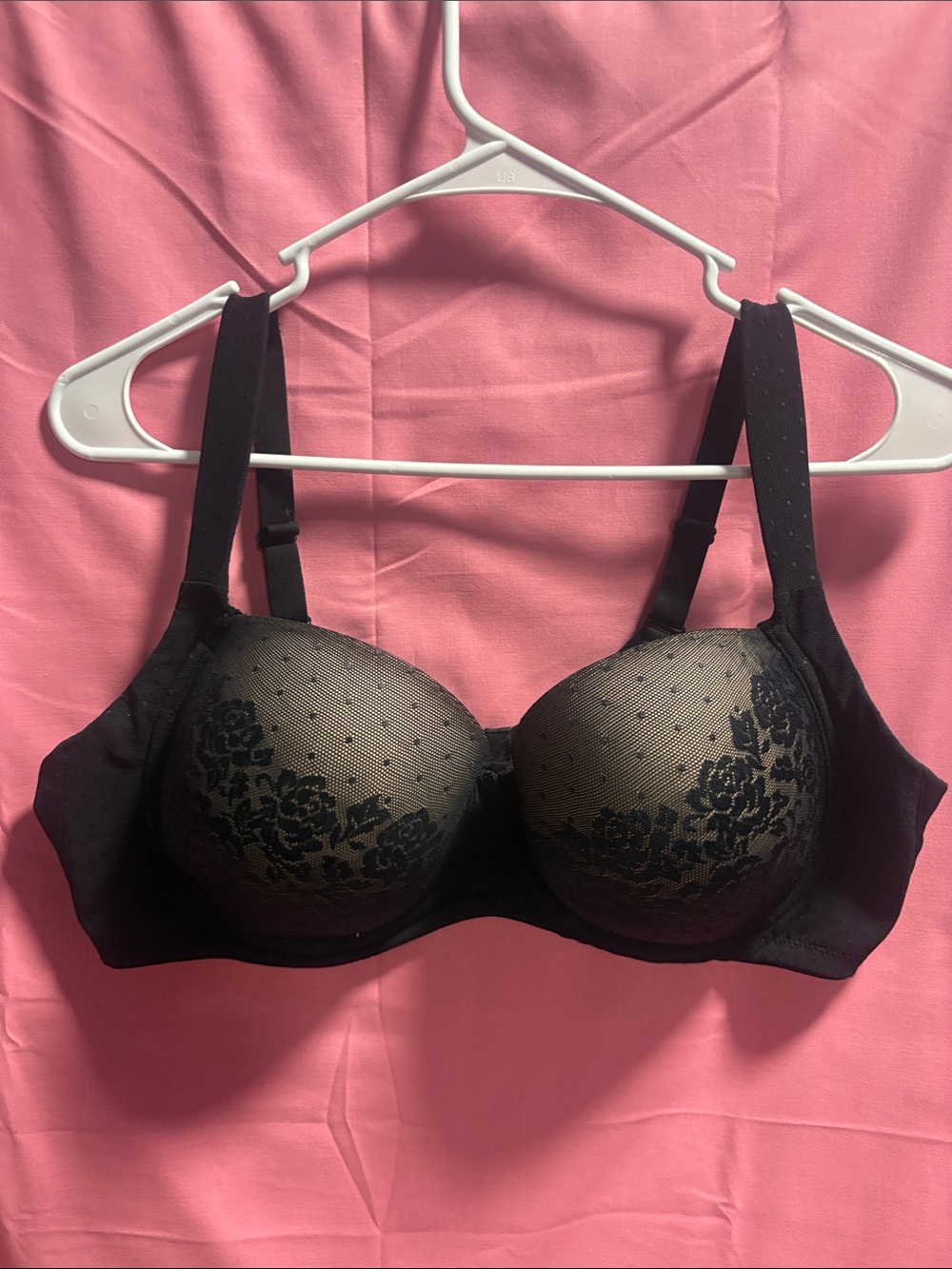 Soma Black Lace Overlay Stunning Support Full Coverage  Bra